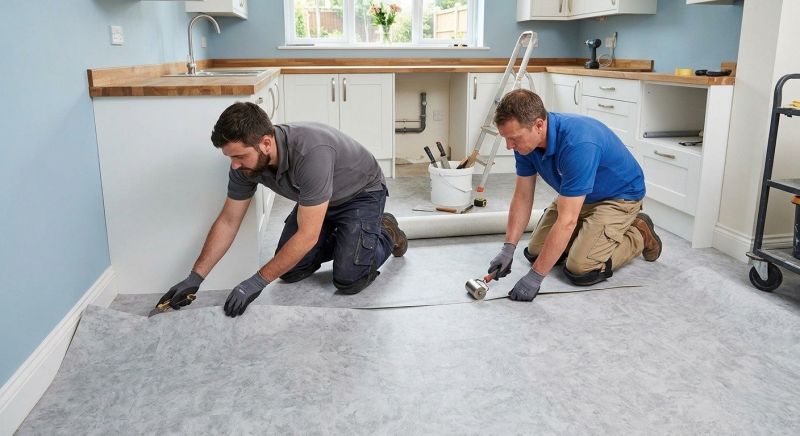 Linoleum Floor Installation in Reading, MA