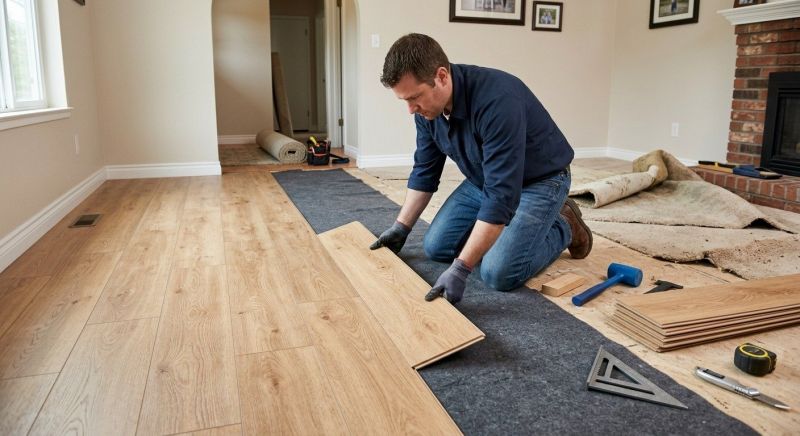 Laminate Floor Remodeling in Tewksbury, MA