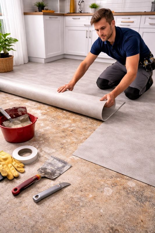 Linoleum Floor Installation in Pelham, NH