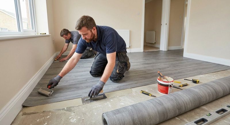 Sheet Linoleum Installation in Chelsea, MA